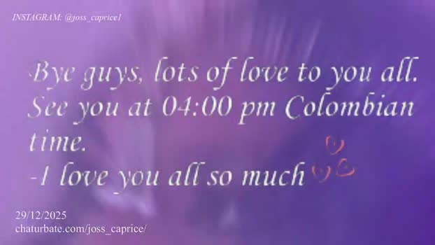 joss_caprice hot Webcam SHOW @ Chaturbate 29-12-2025