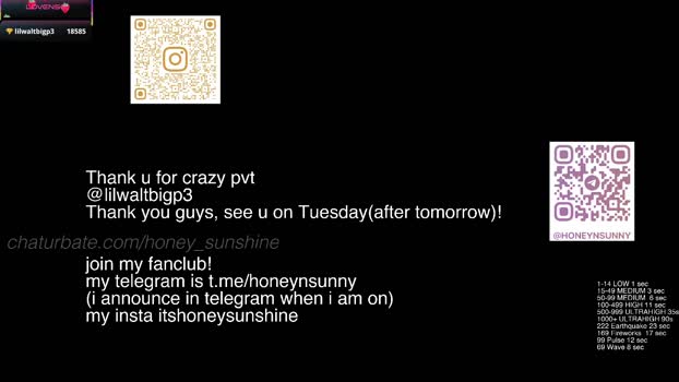 honey_sunshine gag Webcam SHOW @ Chaturbate 04-01-2026