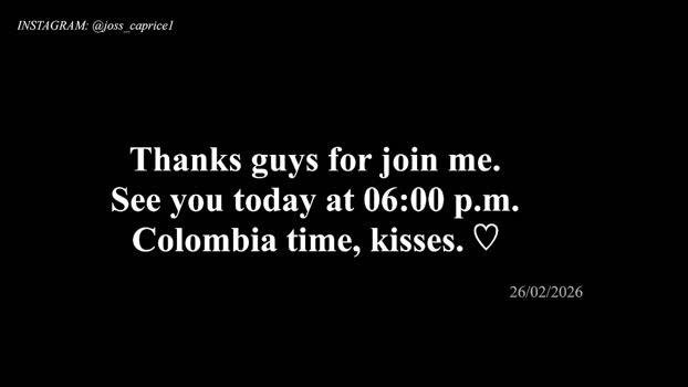joss_caprice kissing Webcam SHOW @ Chaturbate 26-02-2026